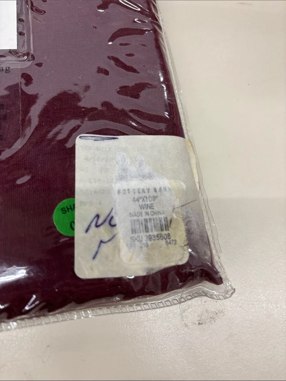 NWT Pottery Barn Burgundy Voile Curtain Panel